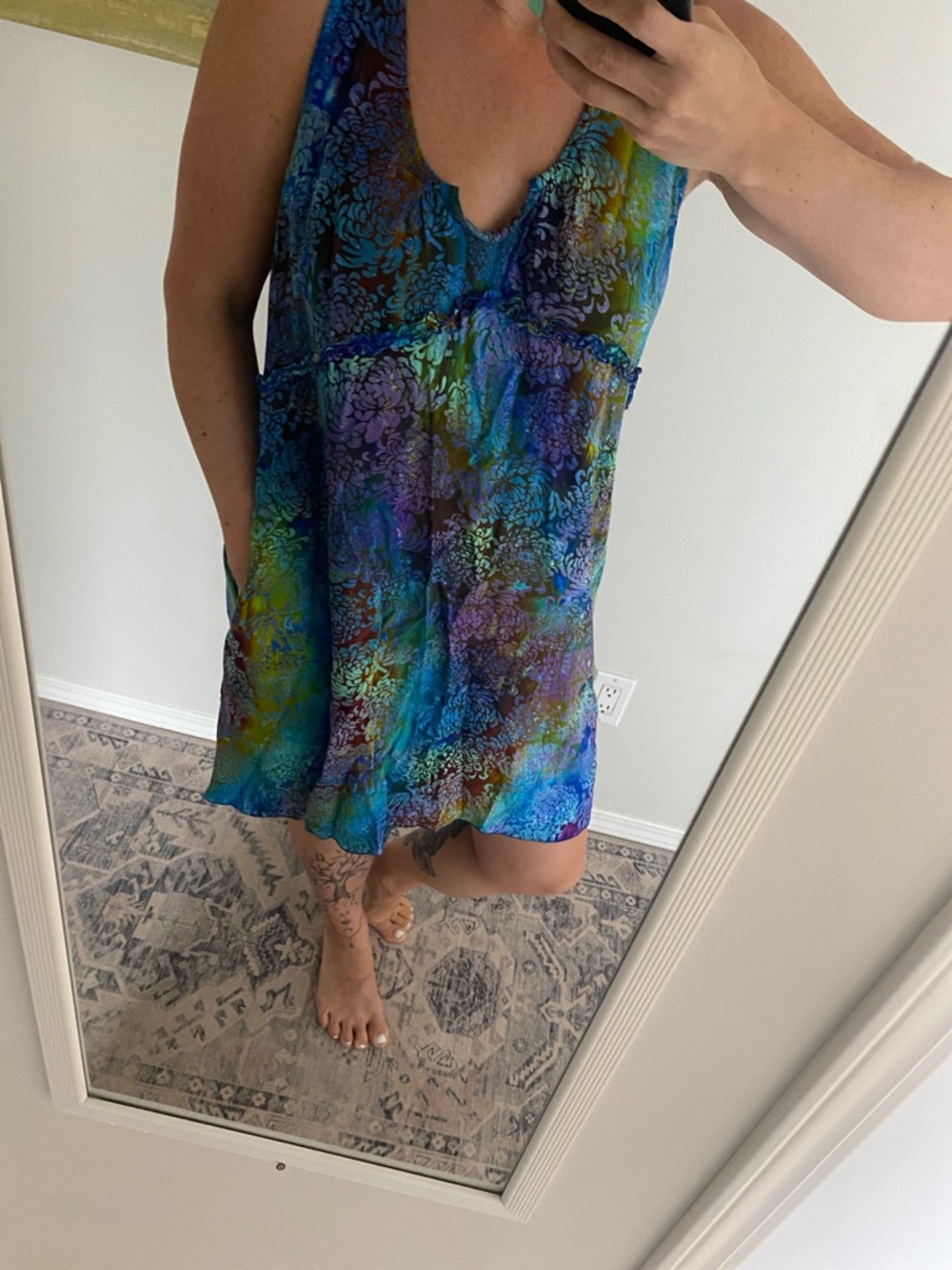 Vibrant Multicolor Racerback Dress - Picture 2 of 4